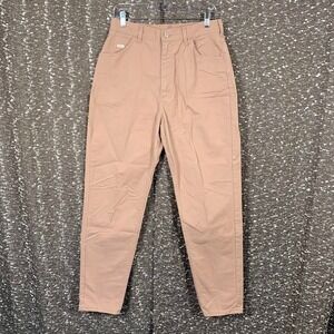 Vintage Lee Jeans Pink Denim High Waisted Pleated Mom Retro USA Women's 14 Med
